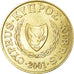 Moneta, Cypr, 5 Cents, 2001, EF(40-45), Mosiądz niklowy