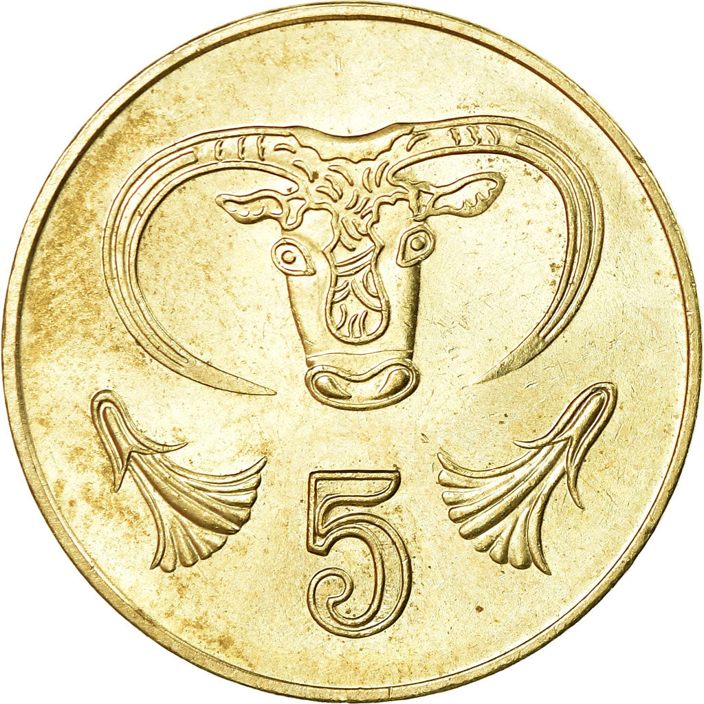 Moneta, Cypr, 5 Cents, 2001, EF(40-45), Mosiądz niklowy