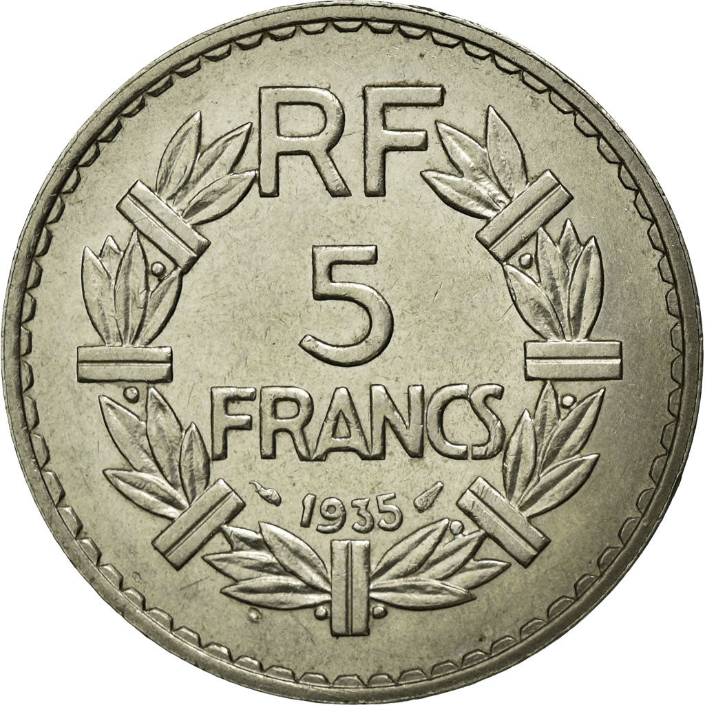 Monnaie, France, Lavrillier, 5 Francs, 1935, Paris, SUP, Nickel, KM:888