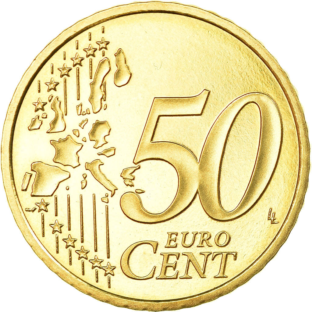France, 50 Euro Cent, 2000, Proof, MS(65-70), Brass, KM:1287