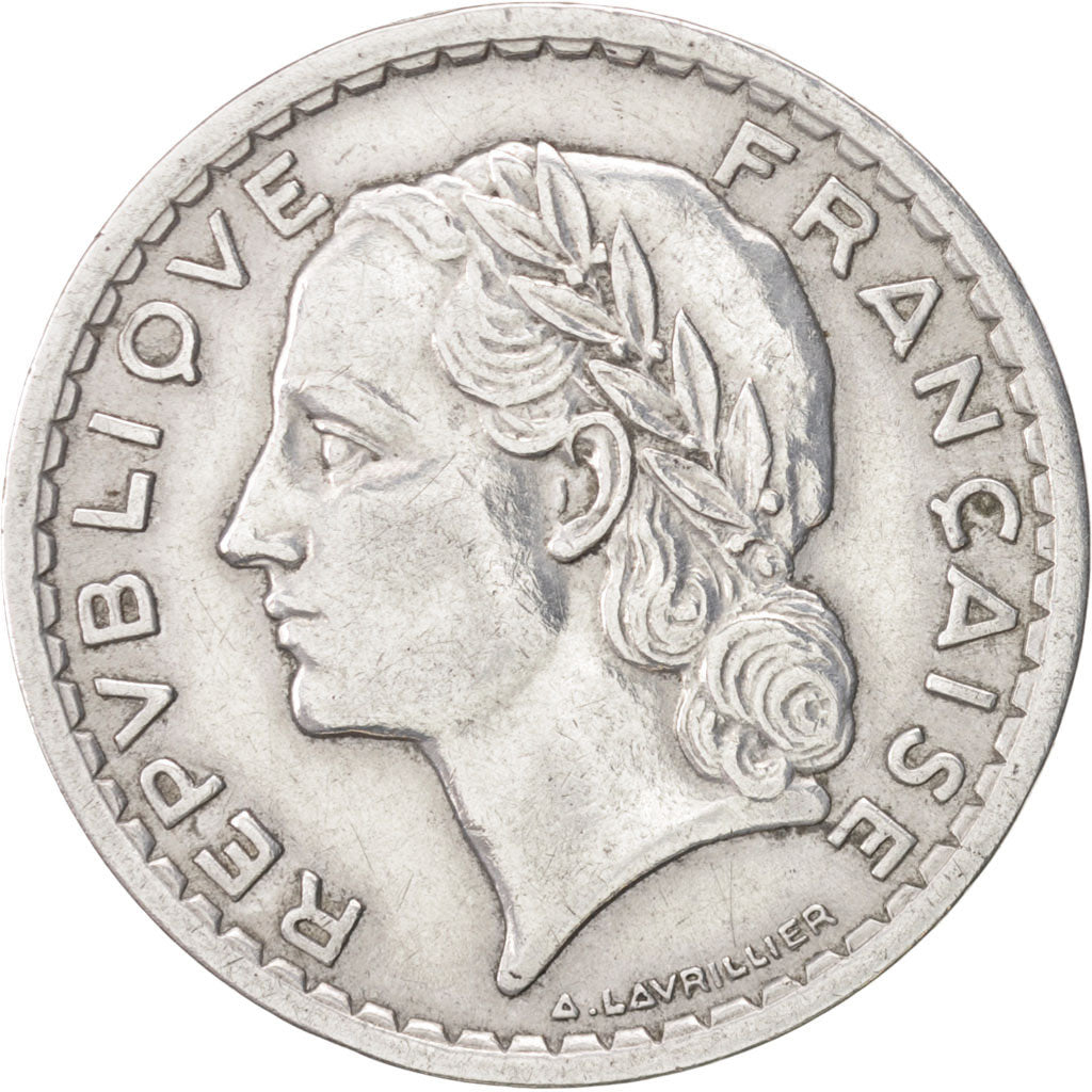 France, Lavrillier, 5 Francs, undated (1945), Castelsarrasin, EF(40-45), Alum...
