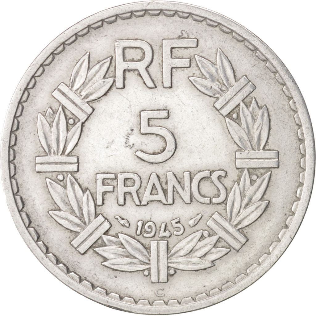 France, Lavrillier, 5 Francs, undated (1945), Castelsarrasin, EF(40-45), Alum...