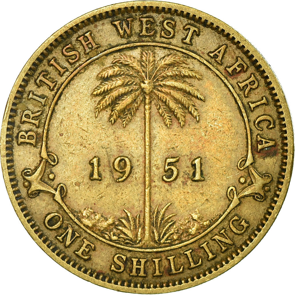 Moeda, ÁFRICA OCIDENTAL BRITÂNICA, George VI, Shilling, 1951, EF(40-45)