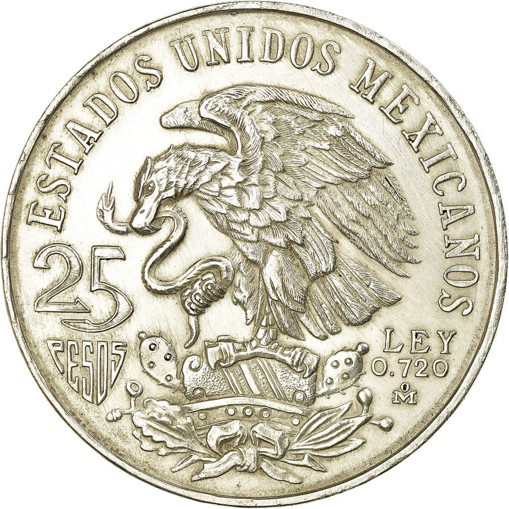 Moneta, Messico, 25 Pesos, 1968, SPL-, Argento, KM:479.1