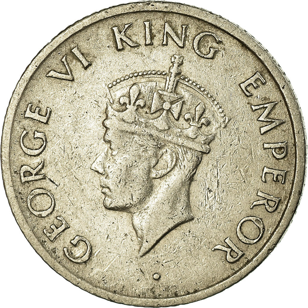 Münze, INDIA-BRITISH, George VI, 1/4 Rupee, 1946, S, Nickel, KM:548