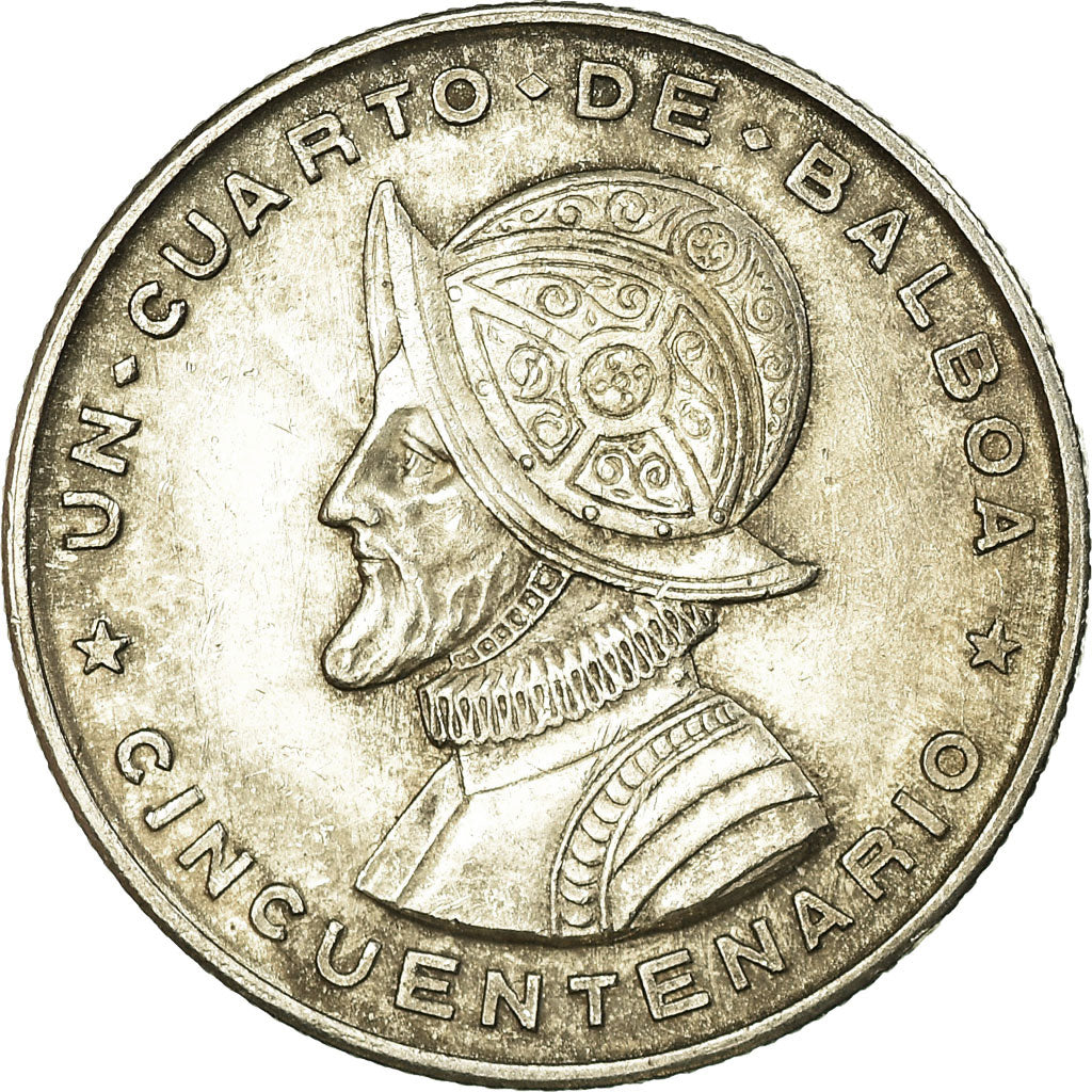 Monnaie, Panama, 1/4 Balboa, 1953, TTB, Argent, KM:19