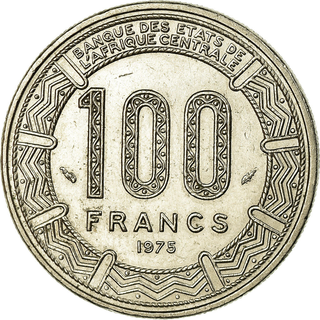 Münze, Gabun, 100 Francs, 1975, Paris, SS, Nickel, KM:13