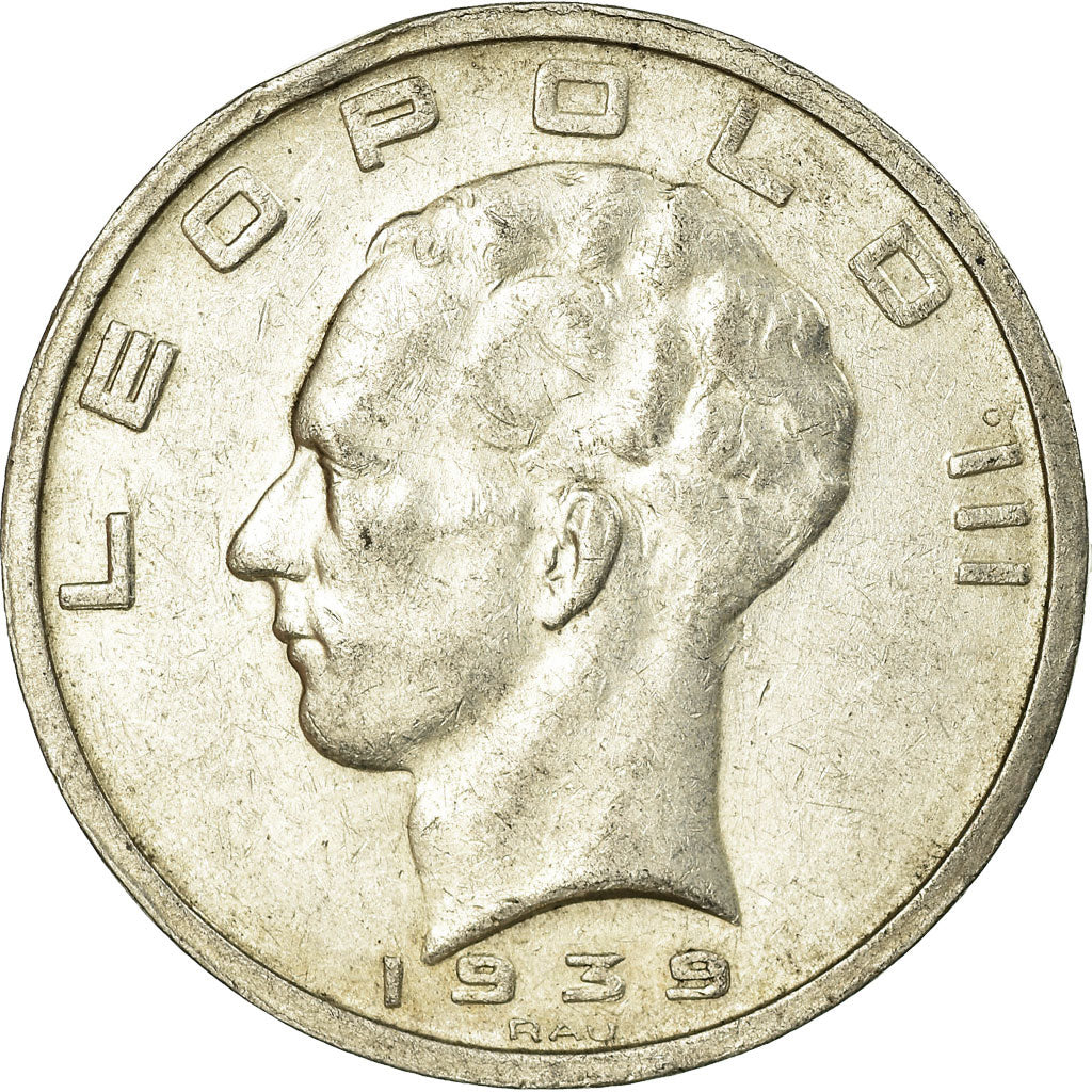 Coin, Belgium, 50 Francs, 50 Frank, 1939, EF(40-45), Silver, KM:121