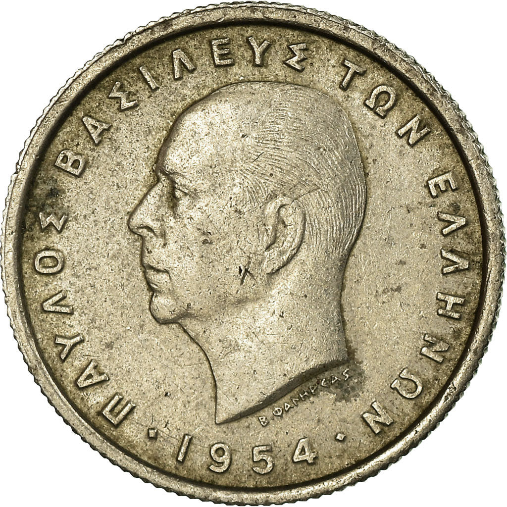 Munten, Griekenland, Paul I, 50 Lepta, 1954, ZF, Copper-nickel, KM:80
