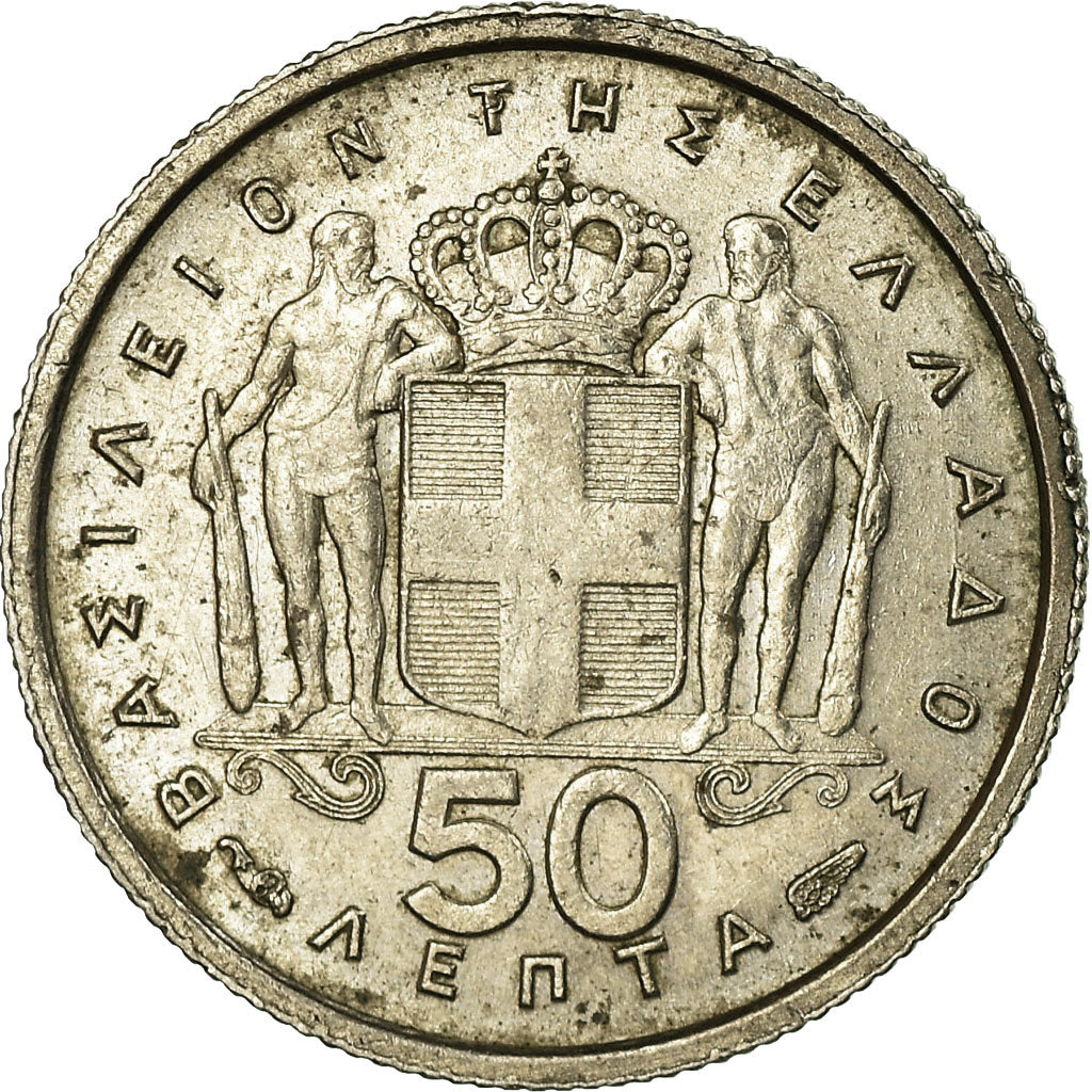 Munten, Griekenland, Paul I, 50 Lepta, 1954, ZF, Copper-nickel, KM:80
