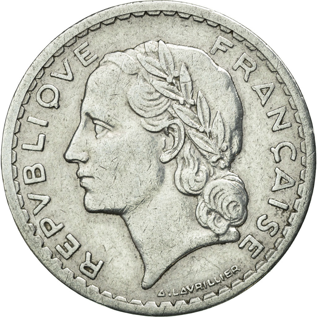 Münze, Frankreich, Lavrillier, 5 Francs, 1946, Castelsarrasin, SS, Aluminium