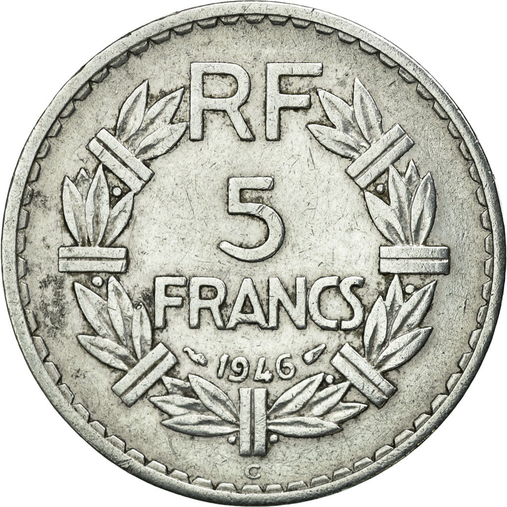 Münze, Frankreich, Lavrillier, 5 Francs, 1946, Castelsarrasin, SS, Aluminium