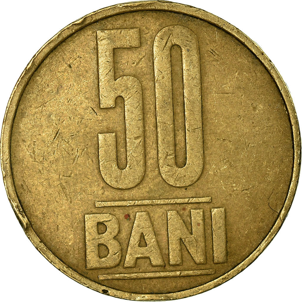 Moneta, Romania, 50 Bani, 2005, Bucharest, MB+, Nichel-ottone, KM:192