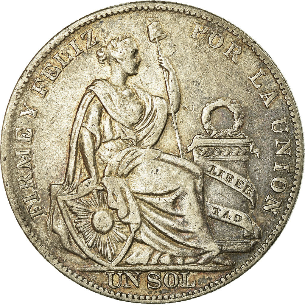 Moneda, Perú, Sol, 1934, Lima, MBC, Plata, KM:218.2