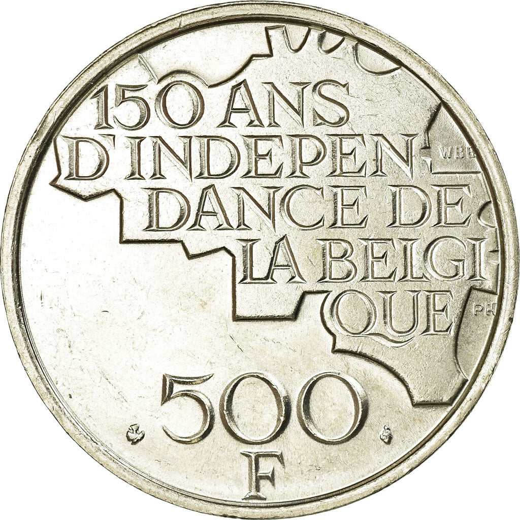 Coin, Belgium, 500 Francs, 500 Frank, 1980, Brussels, AU(50-53), Silver Clad