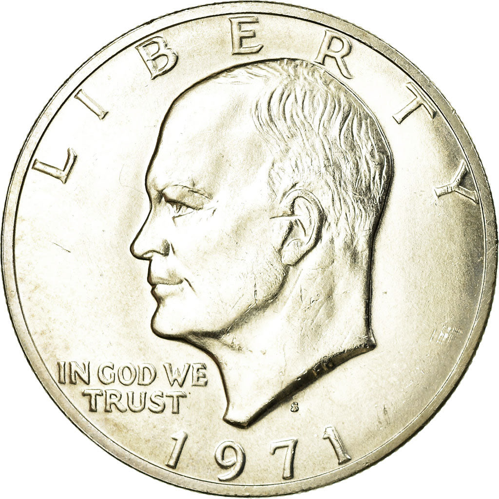 Coin, United States, Eisenhower Dollar, Dollar, 1971, U.S. Mint, San Francisco