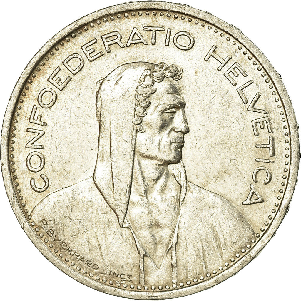 Coin, Switzerland, 5 Francs, 1953, Bern, EF(40-45), Silver, KM:40