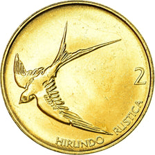 Münze, Slowenien, 2 Tolarja, 2001, UNZ, Nickel-brass, KM:5