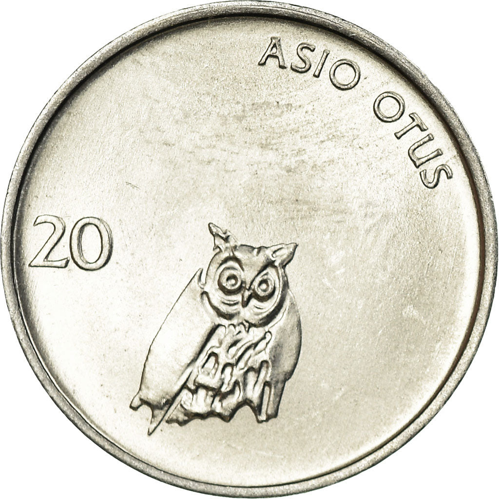 Munten, Slovenië, 20 Stotinov, 1992, UNC-, Aluminium, KM:8