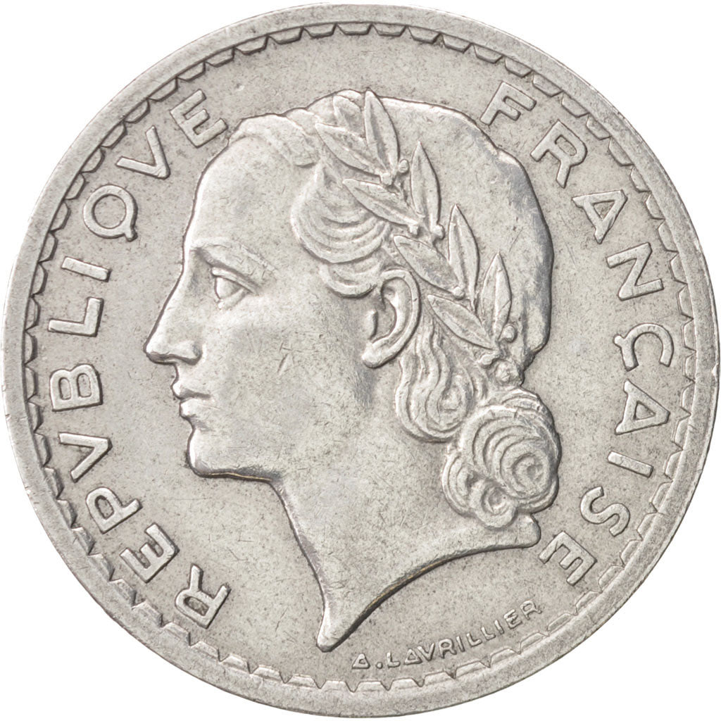 Coin, France, Lavrillier, 5 Francs, 1948, Paris, EF(40-45), Aluminum, KM:888b.1