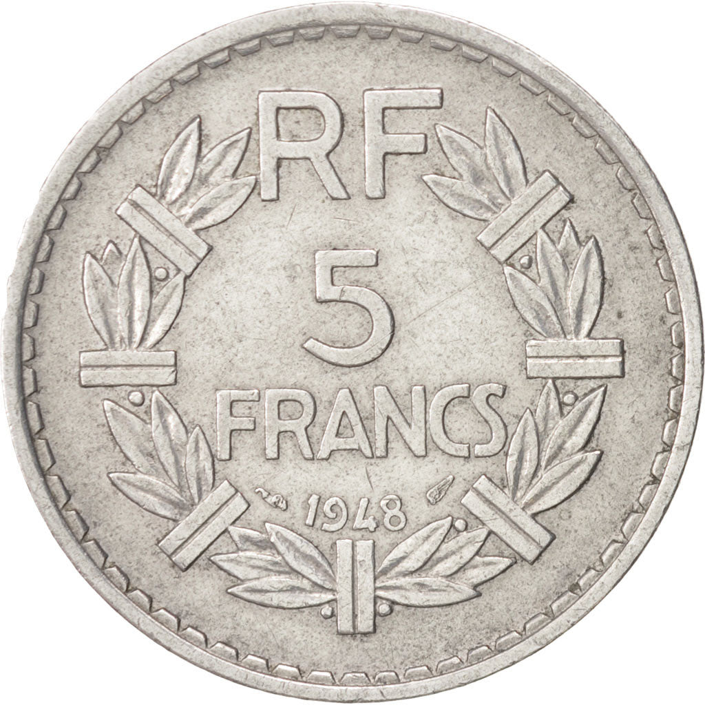 Coin, France, Lavrillier, 5 Francs, 1948, Paris, EF(40-45), Aluminum, KM:888b.1