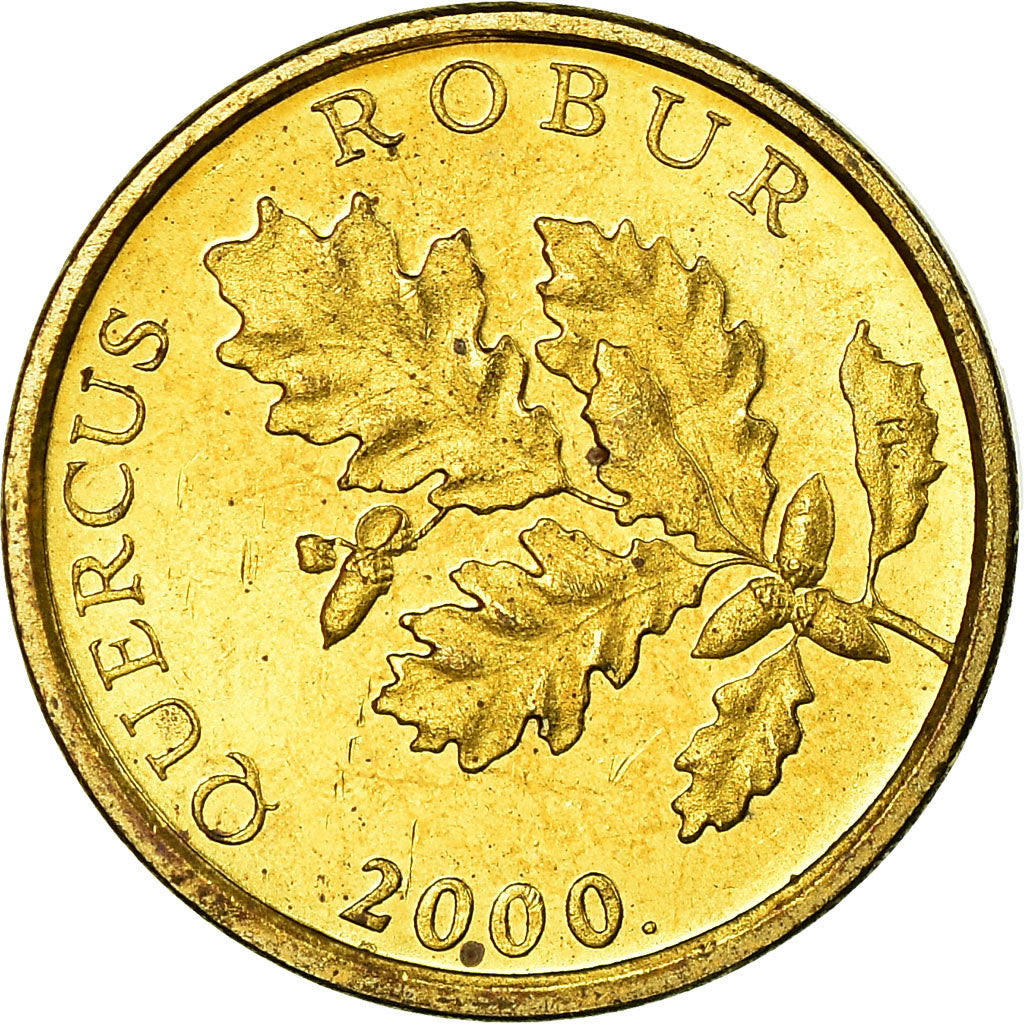 Münze, Kroatien, 5 Lipa, 2000, VZ, Brass plated steel, KM:15