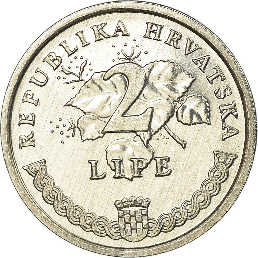 Coin, Croatia, 2 Lipe, 2002, MS(63), Aluminum, KM:14