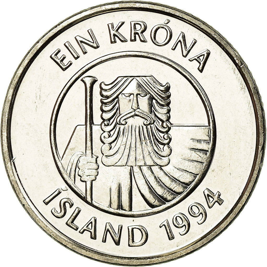 Moneta, Islanda, Krona, 1994, SPL, Acciaio placcato nichel, KM:27A