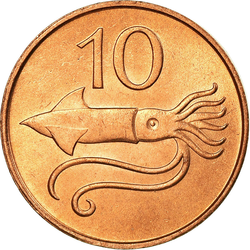Coin, Iceland, 10 Aurar, 1981, MS(63), Bronze, KM:25