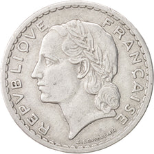 France, Lavrillier, 5 Francs, 1948, Beaumont - Le Roger, EF(40-45), Aluminum,...