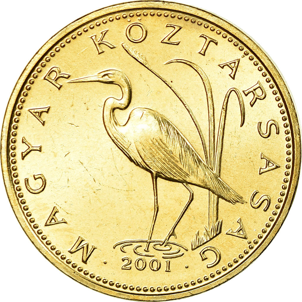 Coin, Hungary, 5 Forint, 2001, Budapest, AU(50-53), Nickel-brass, KM:694