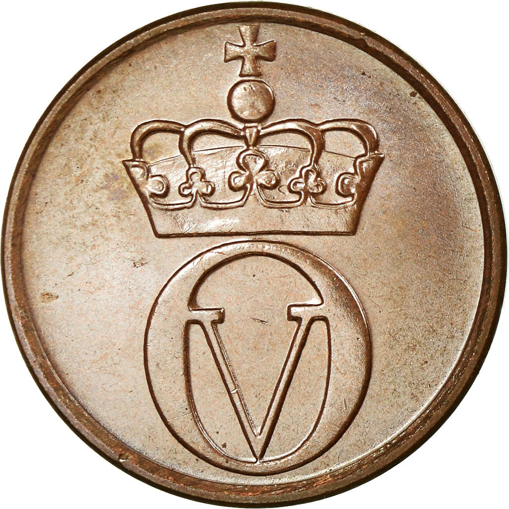 Coin, Norway, Olav V, 2 Öre, 1972, MS(63), Bronze, KM:410