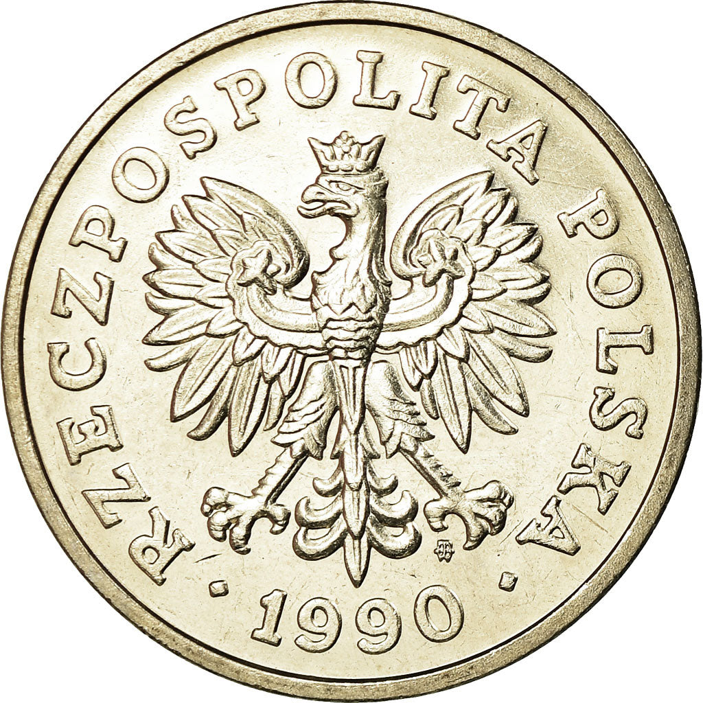 Münze, Polen, 50 Zlotych, 1990, Warsaw, SS+, Copper-nickel, KM:216