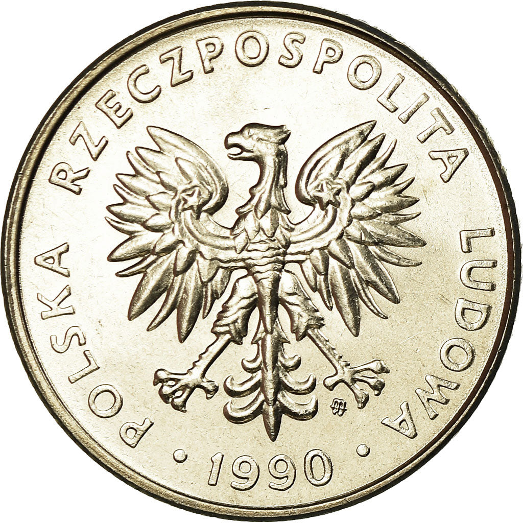Coin, Poland, 20 Zlotych, 1990, Warsaw, MS(63), Copper-nickel, KM:153.2