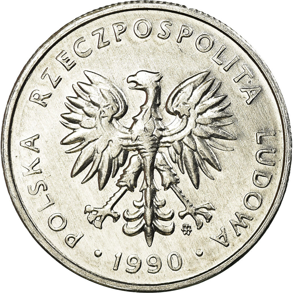 Monnaie, Pologne, 5 Zlotych, 1990, Warsaw, SPL, Aluminium, KM:81.3