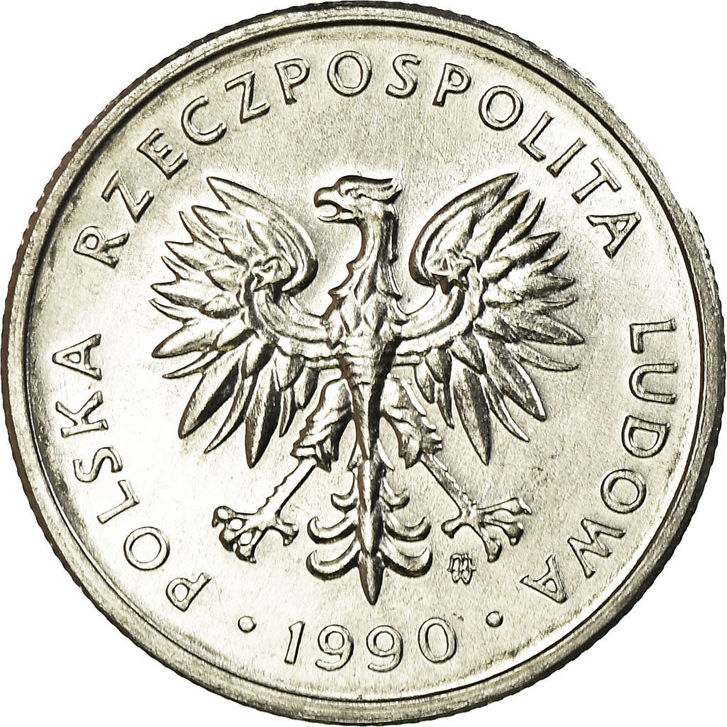 Moeda, Polónia, 2 Zlote, 1990, Warsaw, MS(63), Alumínio, KM:80.3