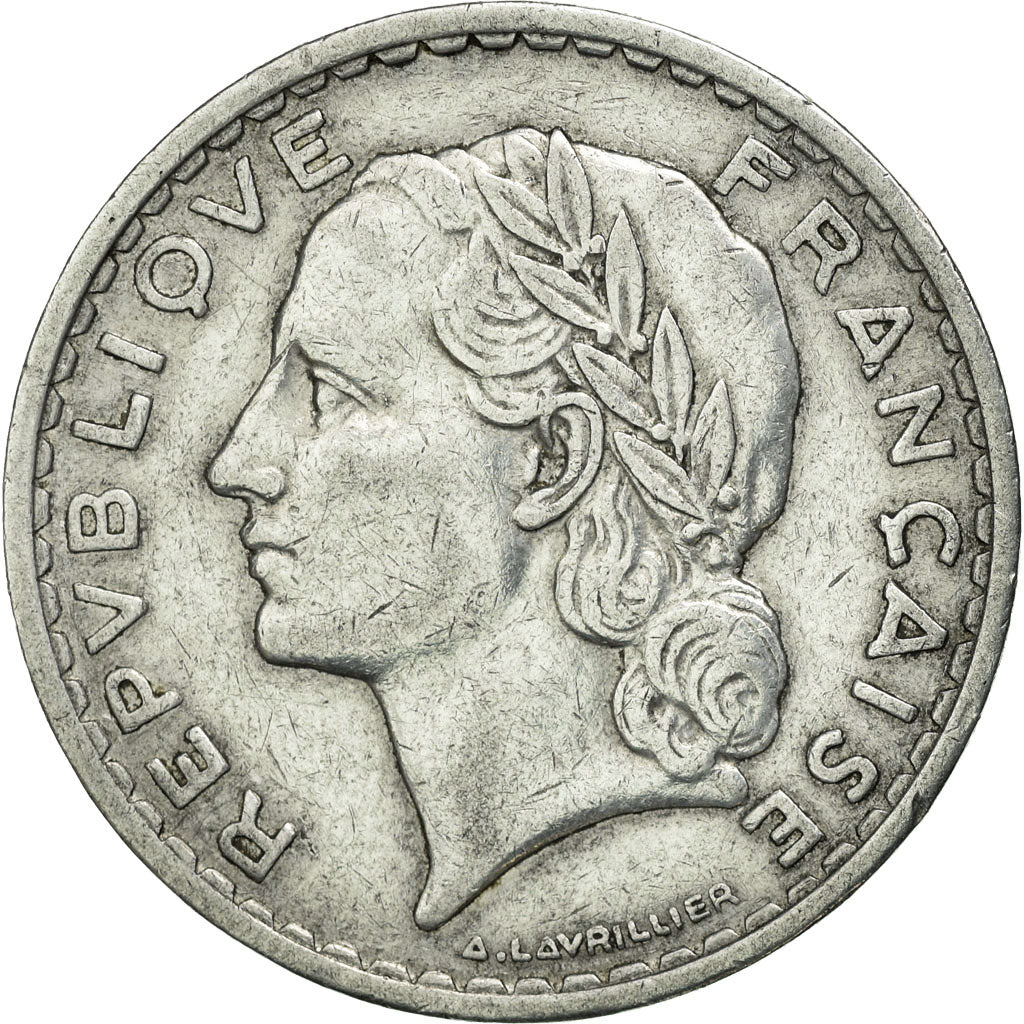 Monnaie, France, Lavrillier, 5 Francs, 1949, Beaumont le Roger, TTB, Aluminium