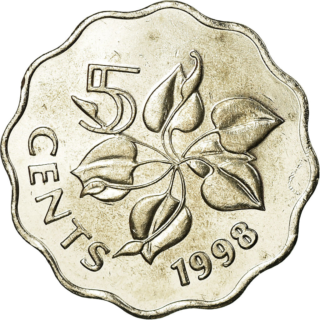 Münze, Swaziland, King Msawati III, 5 Cents, 1998, British Royal Mint, UNZ