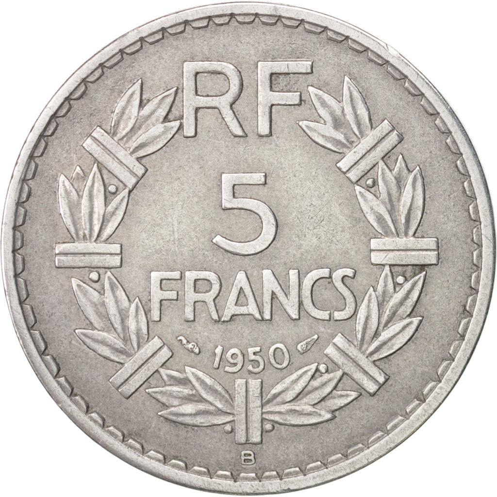 Monnaie, France, Lavrillier, 5 Francs, 1950, Beaumont le Roger, TTB, Aluminium