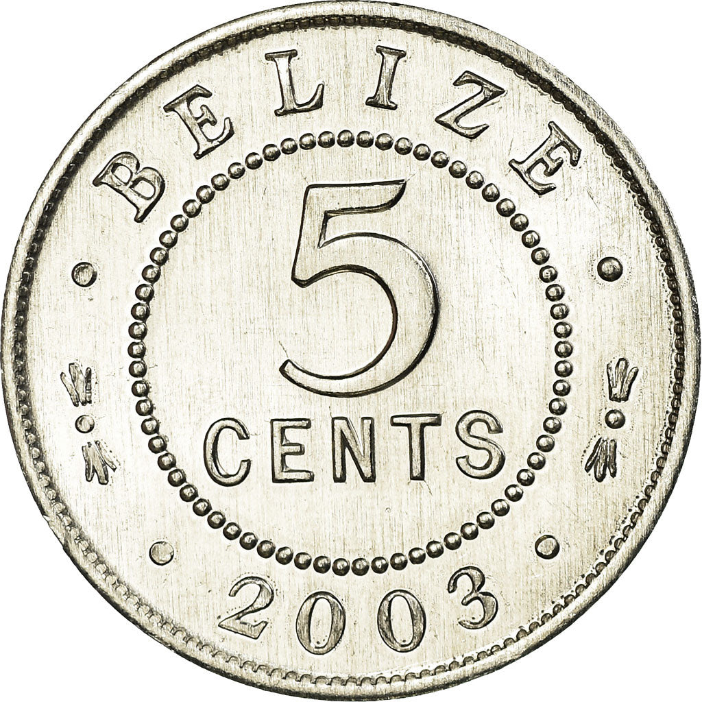Coin, Belize, 5 Cents, 2003, MS(63), Aluminum, KM:34a