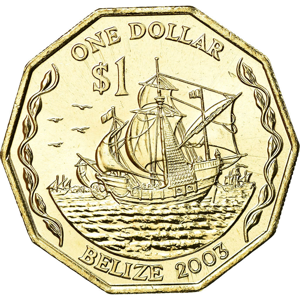 Moneda, Belice, Dollar, 2003, SC, Níquel - latón, KM:99