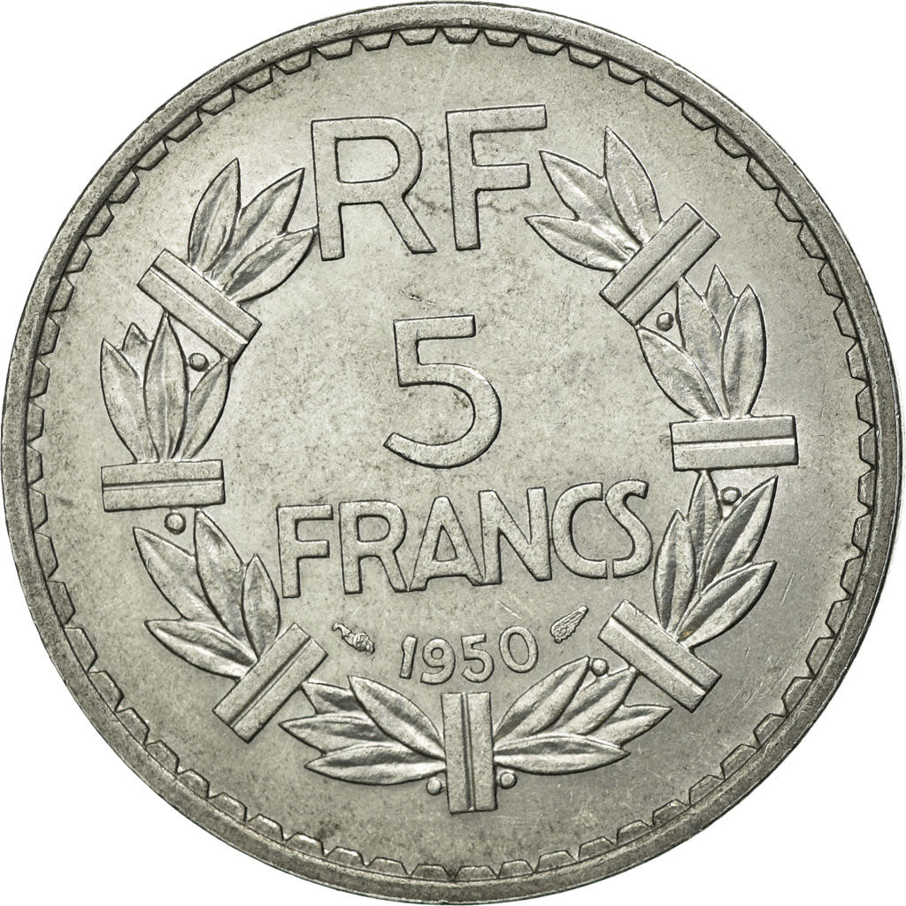 Coin, France, Lavrillier, 5 Francs, 1950, Paris, EF(40-45), Aluminum, KM:888b.1