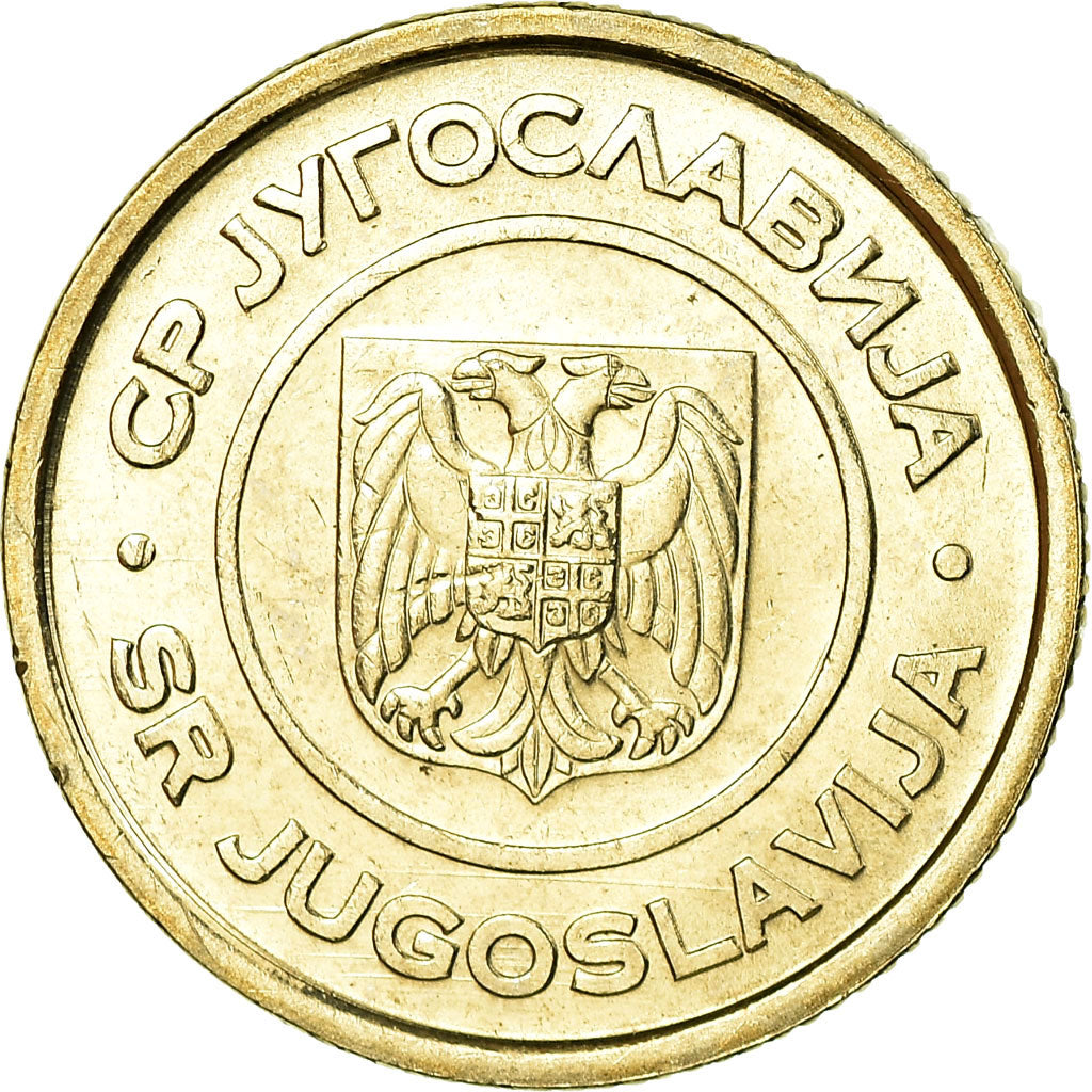 Coin, Yugoslavia, 2 Dinara, 2000, Belgrade, MS(63), Copper-Nickel-Zinc, KM:181