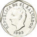 Moneta, El Salvador, 5 Centavos, 1993, SPL, Acciaio ricoperto in nichel, KM:154b