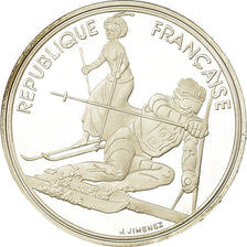 Coin, France, albertville 92, 100 Francs, 1990, Proof, MS(60-62), Silver
