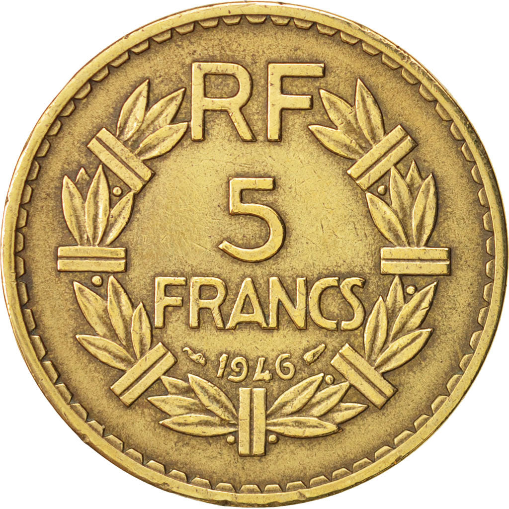 Francia, Lavrillier, 5 Francs, 1946, Paris, SPL-, Alluminio-bronzo, KM:888a.2...