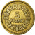 Moneta, Francia, Lavrillier, 5 Francs, 1945, Paris, BB+, Alluminio-bronzo