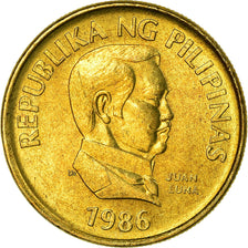 Moneta, Filippine, 25 Sentimos, 1986, SPL-, Ottone, KM:241.1