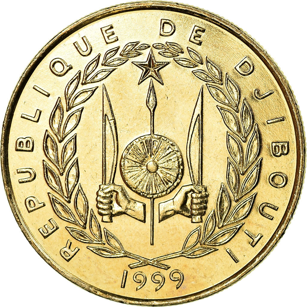 Münze, Dschibuti, 50 Francs, 1999, Paris, UNZ, Copper-nickel, KM:25