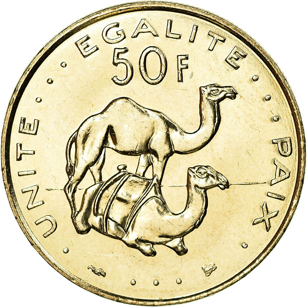 Münze, Dschibuti, 50 Francs, 1999, Paris, UNZ, Copper-nickel, KM:25